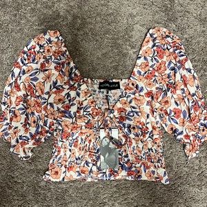 Kendall + Kylie Floral Top - NWT